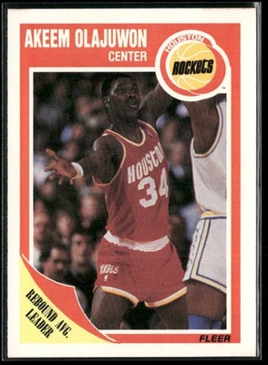1989-90 FLEER AKEEM OLAJUWON HOUSTON ROCKETS #61 - Image 1 of 3
