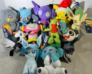 Pokémon Tomy 8” Plush Lot Of 11 Pikachu Pancham Treecko Leafeon Pikipek Banette - Picture 1 of 15