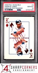 2000 PACIFIC INVINCIBLE KINGS OF THE DIAMOND #3 ANDRUW JONES POP 1 PSA 10 - Picture 1 of 2