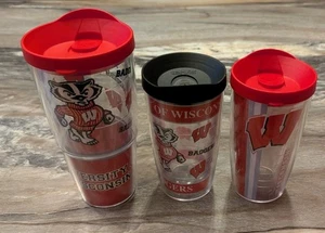 3 - Tervis Tumbler Wisconsin Badgers 24oz 16oz Red Black Lid Insulated Mug Cup - Picture 1 of 15