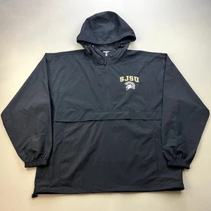 San Jose State University Jacket Windbreaker Anorak Adult XL Black Champion SJSU - Picture 1 of 10