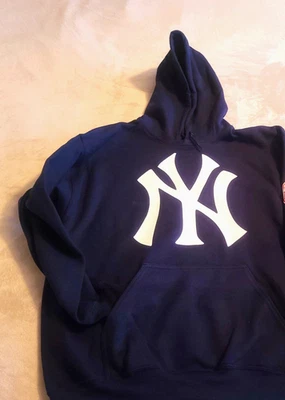 New York NY Yankees Youth Navy Blue Sweatshirt Hoodie New - Image 1 of 4