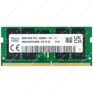 Hynix 32GB DDR4-3200 PC4-25600 2Rx8 ECC UDIMM Server Memory RAM HMAA4GS7AJR8N-XN - Picture 1 of 2