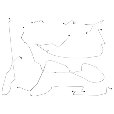 1993 Ford Mustang Cobra kit completo de linha de freio a disco 4 rodas tubos de aço inoxidável - Imagem 1 de 4