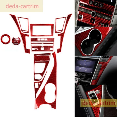 12Pcs Red Carbon Fiber Interior Full Kit Set Trim For Infiniti Q50 Q60 2014-2022 - Imagem 1 de 4