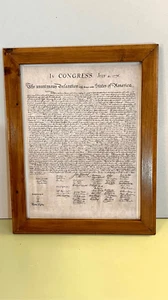 Unanimous Declaration Of The Thirteen United States Of America Framed History Ar - Picture 1 of 13