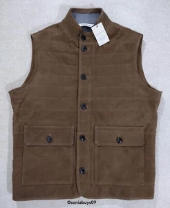 Peter Millar Men's Suede Greenwich Vest, Birchwood, Size M - Picture 1 of 12