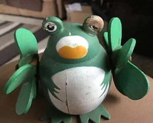 Holz grüner Frosch 3"" x 3"" (c) - Bild 1 von 4