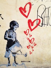 272464 graffiti Banksy Love Hearts painting WALL PRINT POSTER AU