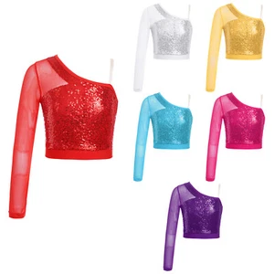 Kids Girl's Tops Workout Blouse Training Tee Shirt Class Crop Top Dance Vest - Picture 1 of 47