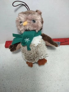 Winter Woods Kohl's Owl Plush Ornament Stuffed Animal 7" with Scarf - Picture 1 of 5
