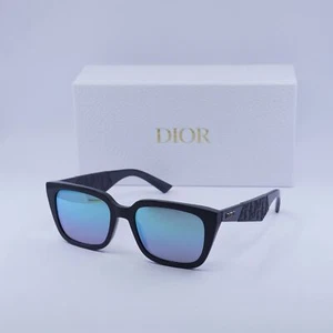 Dior DIOR B27 S2I 45I6 Shiny Grey/Blue Mirror 55-19-145 Sunglasses New Authentic - Picture 1 of 7