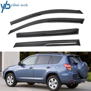 4 × Viseras de ventana tintadas de humo protectores de lluvia de ventilación para Toyota Rav4 2006-2011 2012 - Imagen 1 de 9