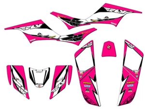 All Years KFX 700 13 FLY Pink Senge Graphics Kit Compatible with Kawasaki - Picture 1 of 7