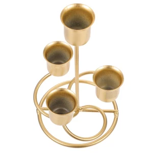 Portacandele in ferro multitesta conico candelabro decorazione rustica portacandele unico - Foto 1 di 12