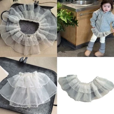 Baby Fart Curtain Decorative Lace Short Skirt Solid Color Layered Elastic Waist - Image 1 of 4