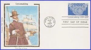 USA4 #2352 U/A COLORANO SILK FDC Lacemaking Floral Design b - Bild 1 von 1
