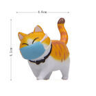 Ornament With Mask Cartoon Cat Figurine Wearing Face Cover Mini Kitten Statue