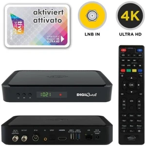 Aktiver Tivusat Karte - DIGIQuest Q80 4K UHD DVB-S2/T2 LAN HDMI Combo Receiver - Bild 1 von 8