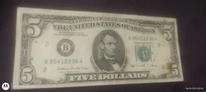 $5 off center bill. 1988 series. Circulated  - Picture 1 of 3