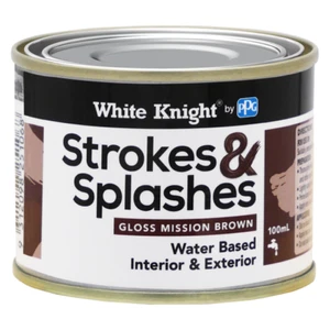 White Knight 100ml Mission Brown Strokes And Splashes Paint - Picture 1 of 1