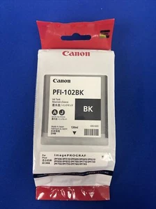 GENUINE OEM CANON PFI-102BK BLACK Ink Cartridge 0895B001~Original~ImagePrograf - Picture 1 of 4