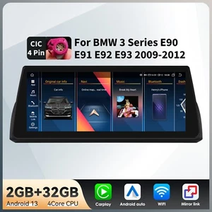 For BMW 3 Series E90 E91 CIC 10.25" Android 13 Carplay Car Stereo Radio GPS Navi - Foto 1 di 15