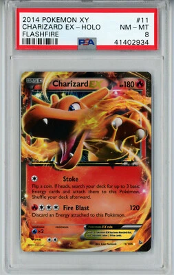 2014 POKEMON FLASHFIRE CHARIZARD EX #11 HOLO FOIL PSA 8 NM #41402934 - Image 1 of 2