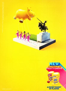 JUICY FRUIT GUM AD #07 MAGAZINE promo AD 2014 SWEET BURST OF FLAVOR - Picture 1 of 2
