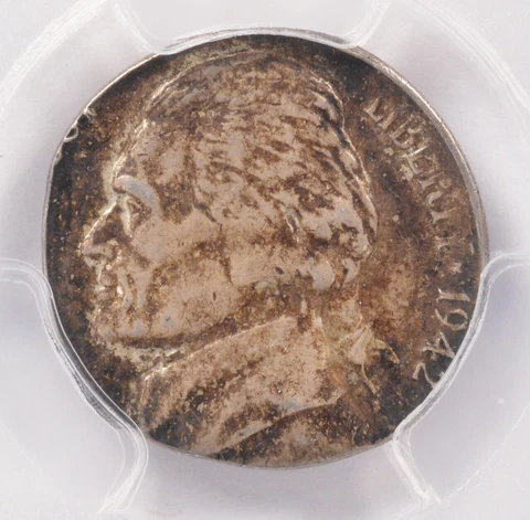 PCGS 5c 1942-S War Nickel on Silver Dime Planchet XF45 Cover