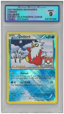 2012 Pokémon Boundaries Crossed DELIBIRD #38/149 League 4th Place 💎 DSG 9 Mint - Image 1 of 2