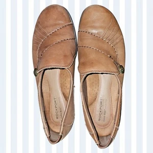 Damenschuhe braun Slipper Freizeit bequem Rockport Cobb Hill Leder Größe 7,5M - Bild 1 von 6