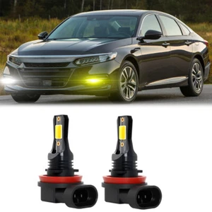 For Honda Accord Civic 2006-2019 Pair H11/H8/H9 Fog Light Yellow White LED Bulbs - Picture 1 of 11