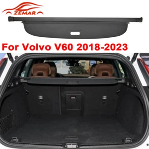 Rear Trunk Cargo Cover For Volvo V60 2018-23 Retractable Luggage Security Shield - Imagen 1 de 5