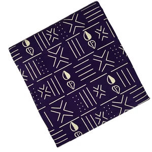 African Fabric Wax Ethnic Print Purple Ankara 6 ards 100% Cotton Sewing Material - Picture 1 of 11
