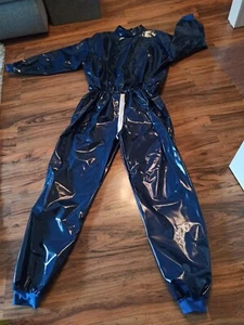 Strampler Overall Catsuit LACK PVC SCHLAFANZUG GUMMI LATEX GR.XL - Bild 1 von 5
