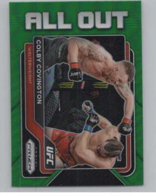 2023 Panini Prizm UFC All Out Prizms Green #28 Colby Covington V98364 - Image 1 of 2
