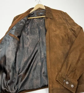 Chaqueta de gamuza de cuero Mississian Le Collezioni talla L al por menor $595 - Imagen 1 de 8