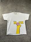 The Simpsons Movie Promo Shirt Mens Extra Large White Homer Short Sleeve FLAW