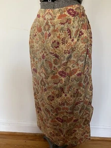 Vintage Talbots 100% Wool Wrap Long Skirt Floral Women’s Sz 6P - Picture 1 of 10