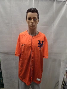 New York Mets Nike BSBL Orange Jersey XL MLB - Picture 1 of 12