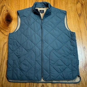 J Crew Weste Herren Large Walker gesteppt gefüttert Oberbekleidung Reißverschluss blau grau - Bild 1 von 6