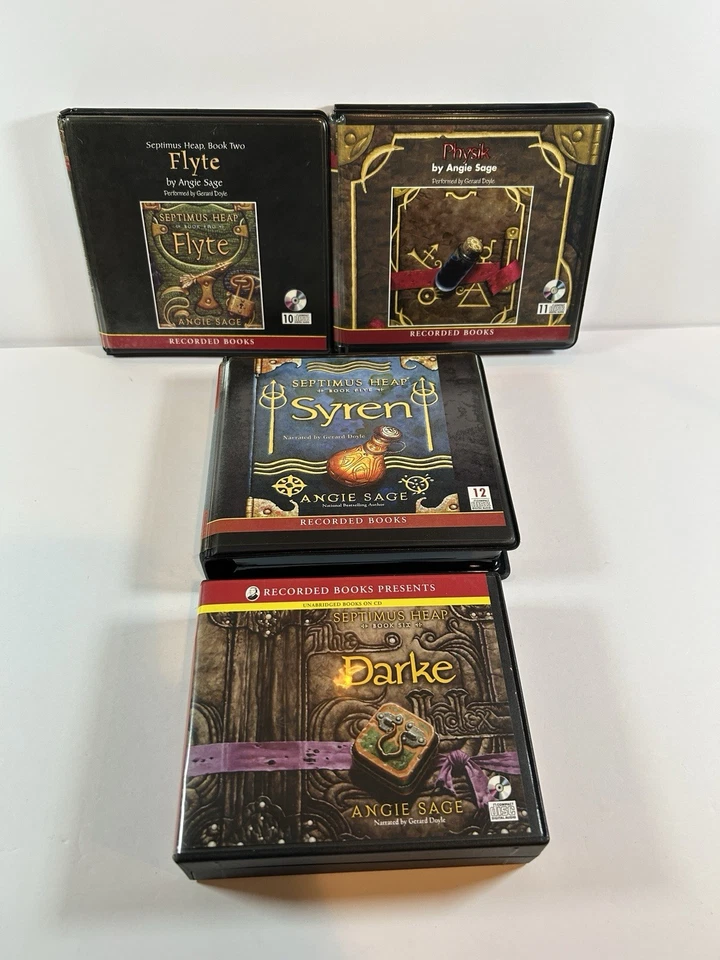 Lot 4 Angie Sage SEPTIMUS HEAP CD Audio books Flyte/Physik/Syren/Darke  Like New - Image 1 of 4