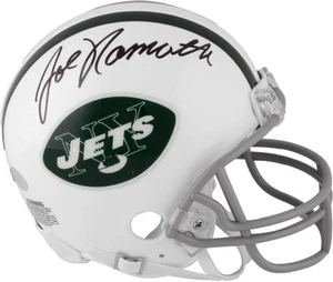 Joe Namath New York Jets Autographed Riddell Throwback Mini Helmet - Fanatics - Picture 1 of 2