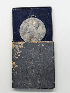 1908 Germany silver shooting medal Peltzer-1563 Offenbach 40mm w/ original case - Picture 1 of 5