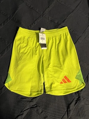 Adidas Men’s Tiro 24 Goalkeeper Shorts Yellow 3 Stripes Size Medium Slim NWT $60 - Image 1 of 4