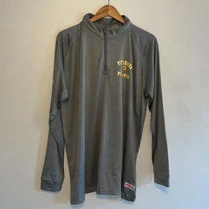 Pittsburgh Pirates Stitches Men's Grey Long Sleeve Quarter Zip Size XL - Picture 1 of 6