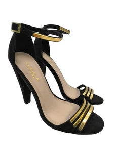 CARVELA High Heel Sandaletten Damen Sandaletten Gr. DE 39 schwarz-goldfarben - Bild 1 von 7