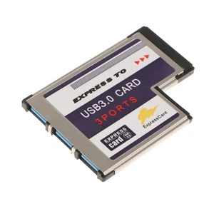3-Port USB 3.0 54mm Express Card Adapter Konverterkarte Superspeed FL1100 - Afbeelding 1 van 6