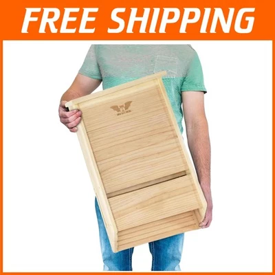 Elegante caja de murciélagos de cedro de 3 cámaras - decoración natural para vida silvestre en el patio trasero Foto 1 de 4